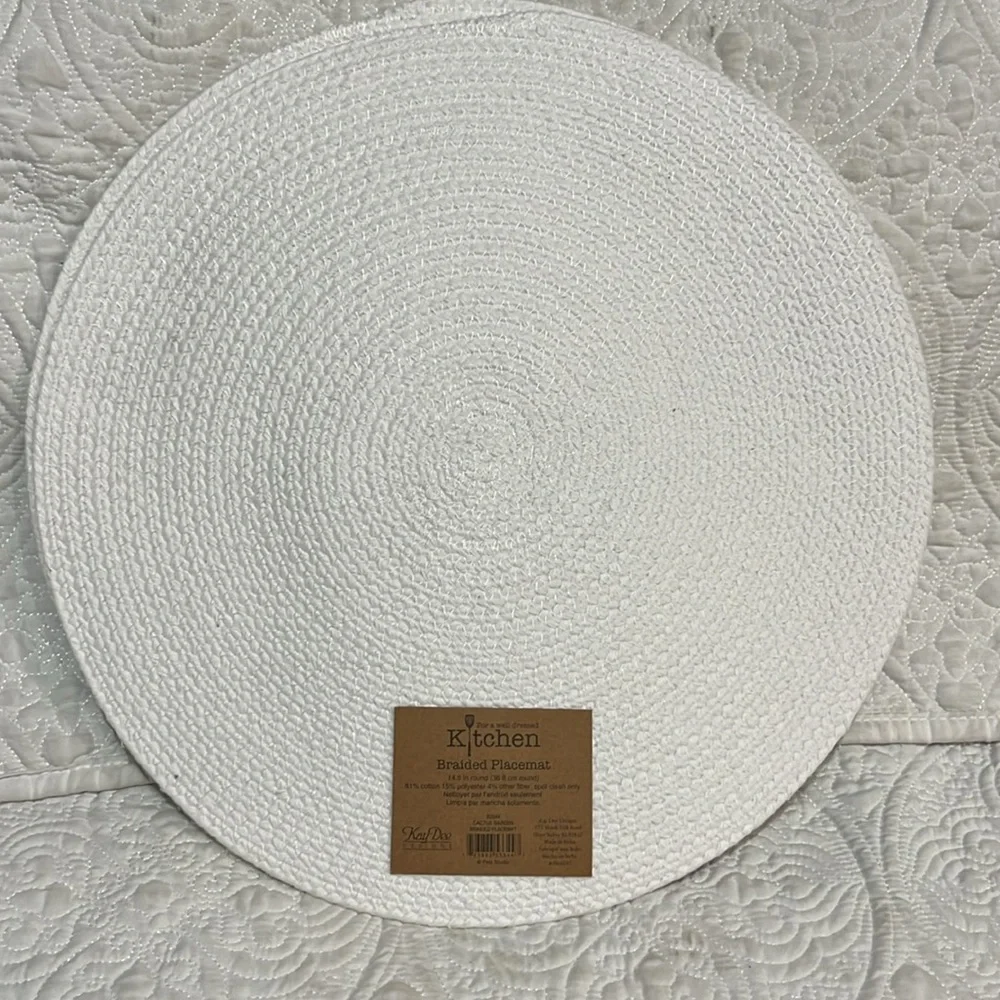 Kay‎ Dee Designs braided round placemats, set of 3